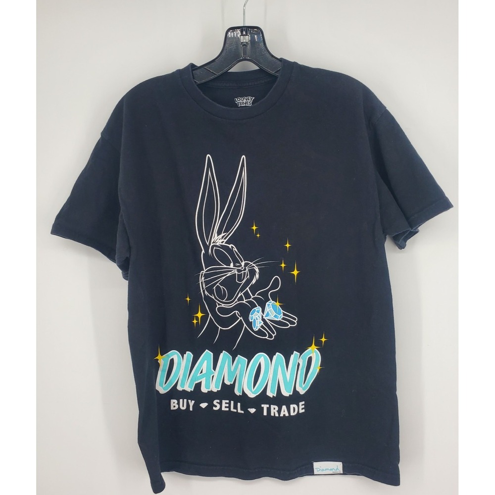 Diamond Supply Co Mens Tshirt Size Medium M Black  Bugs Bunny Looney Tunes